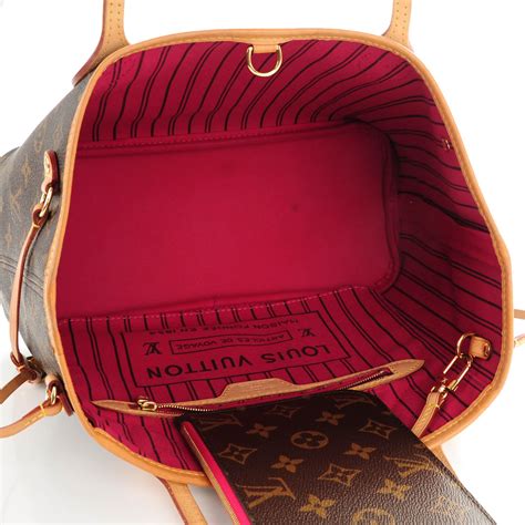 LOUIS VUITTON Monogram Neverfull PM Pochette Pivoine